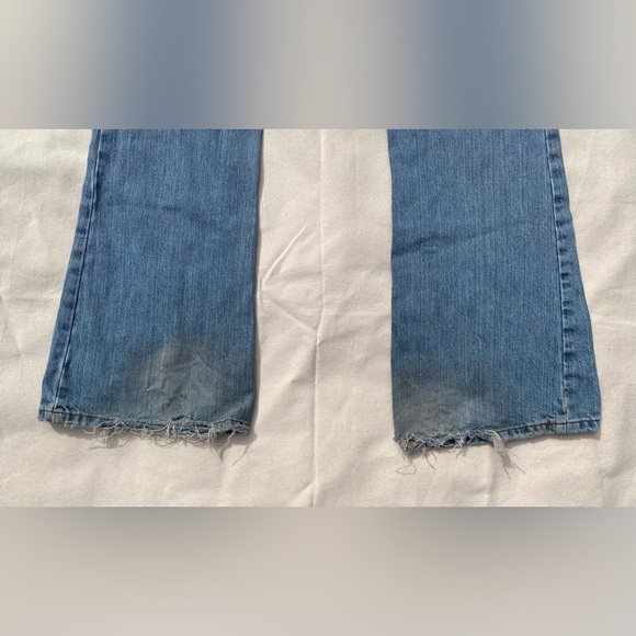 Y2K Abercrombie & Fitch Light Wash Wide Leg Flare Jeans Distressed 12L - Picture 11 of 11